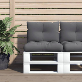 Pallet Cushion Set of 2 Anthracite Polyester Medium