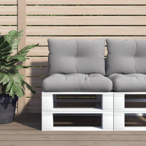 Pallet Cushion Set of 2 Grey 100% polyester Standard Du...