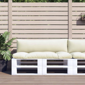 Pallet Cushion Set of 2 Cream 100% Polyester 43.3 x 22....