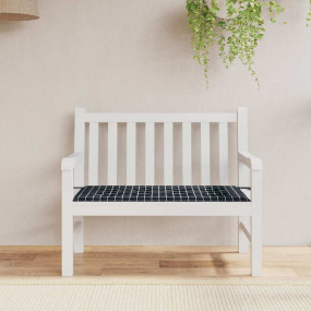 Garden Bench Cushion Black Check Pattern