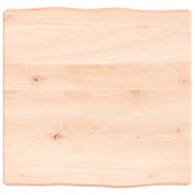 Table Top Medium Brown Solid Oak Wood 15.7x15.7 Table T...