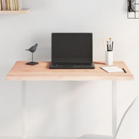 Table Top Medium Brown Solid Oak Wood 31.5 x 15.7 x 0.8...