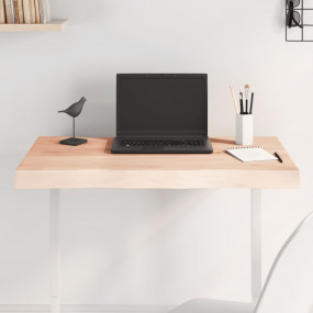 Table Top Medium Brown Solid Oak Wood 31.5 x 23.6 in Ta...