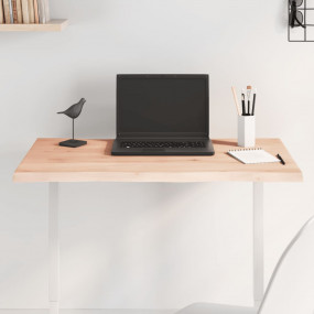 Table Top Medium Brown Solid Oak Wood 39.4 x 23.6 in Du...
