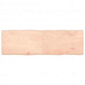 Table Top Medium Brown Solid Oak Wood 63x19.7x2.4 in Ta...