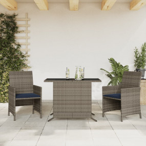 Bistro Set Grey, Navy Blue