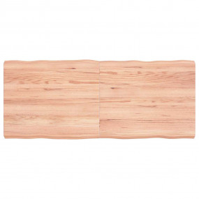 Table Top Light brown Solid oak wood 47.2x19.7x2.4 in F...