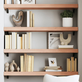 Wall Shelf Light brown Solid oak wood 39.4x11.8 in Dura...