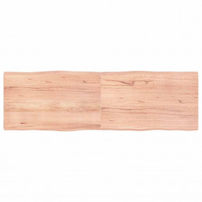 Table Top Light Brown Solid Oak Wood 63 x 19.7 x 1.6 in...