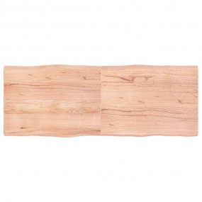 Table Top Light Brown Solid Oak Wood 63 x 24 in Foldabl...