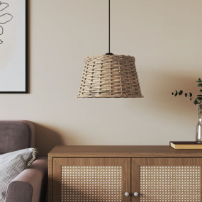 Ceiling Lamp Shade Brown Wicker, Iron Medium Appealing ...