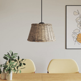 Ceiling Lamp Shade Brown Wicker, Iron Large Appealing D...