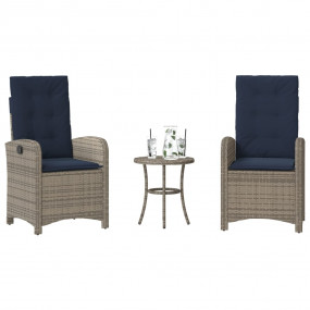 Bistro Set Grey and Navy Blue