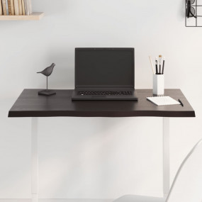 Table Top Dark Brown Solid Oak Wood 31.5x15.7 in Table ...