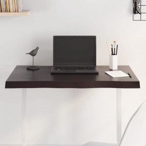 Table Top Dark Brown Solid Oak Wood 31.5x15.7x Table To...