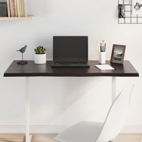 Table Top Dark brown Solid oak wood 39.4 x 15.7 in Tabl...