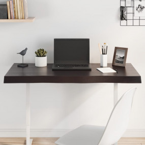 Table Top Dark brown Solid oak wood 39.4 x 15.7 in