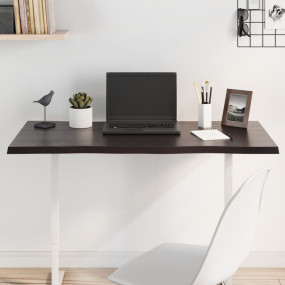 Table Top Dark Brown Solid Oak Wood 39.4 x 19.7 in