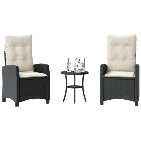 Bistro Set Black, Cream White