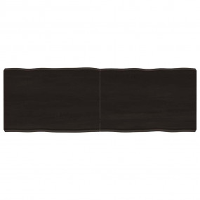 Table Top Dark Brown Solid Oak Wood 47.2x15.7x Table To...