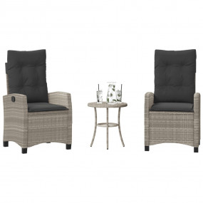 Bistro Set Light Grey, Anthracite