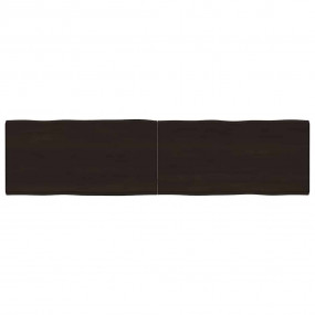 Table Top Dark brown Solid oak wood 63.0 x 15.7 x 1.6 i...
