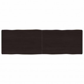 Table Top Dark brown Solid oak wood 63 x 19.7 in