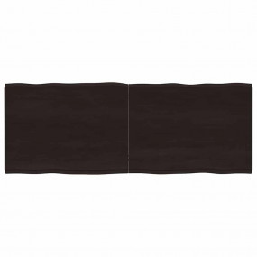Tabletop Dark Brown Solid Oak Wood 63 x 23.6 in Foldabl...