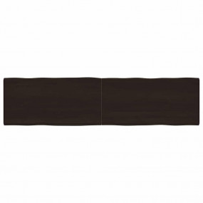 Table Top Dark brown Solid oak wood 78.7 x 19.7 x 1.6 i...