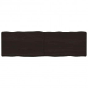 Table Top Dark Brown Solid oak wood 78.7x23.6 in Foldab...