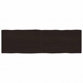 Table Top Dark Brown Solid Oak Wood 78.7 x 23.6 in  Fol...