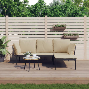 Garden Lounge Set Anthracite, Beige