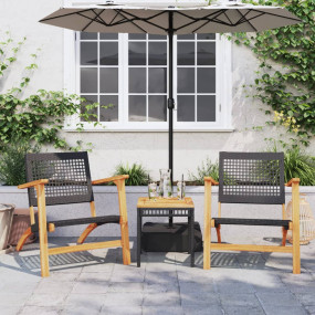 Bistro Set Black & Brown