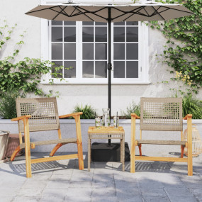 Bistro Set Beige and brown