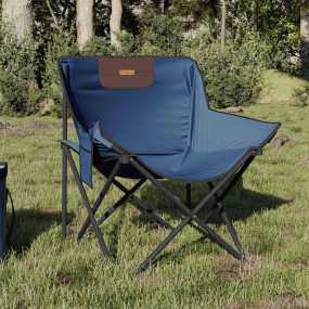 Camping Chair Blue Steel Compact Foldable Camping Chair