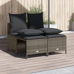 Garden Sofa Set Grey PE rattan Standard Modular Garden ...