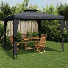 Gazebo Anthracite Powder-coated steel Large