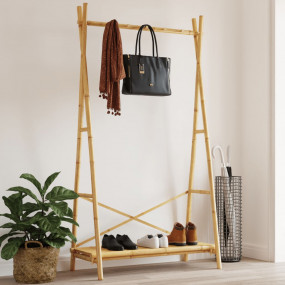Clothes Rack Natural Bamboo Bamboo 40.2 x 19.7 x 74.8 i...