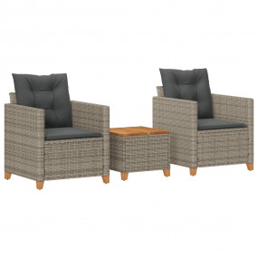 Bistro Set Grey, Dark Grey