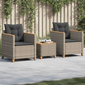 Bistro Set Gray, Dark Gray