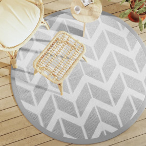 Outdoor Carpet Grey Polypropylene (PP) 63.0 in Reversib...