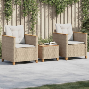 Bistro Set Beige, Cream White