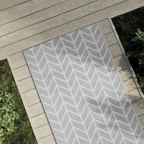 Outdoor Carpet Grey Polypropylene (PP) 31.5 x 59.1 in R...