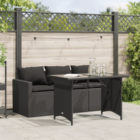 Garden Dining Set Black