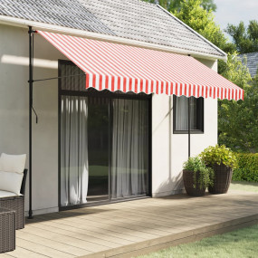 Replacement Awning Fabric Red and white