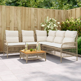 Patio Sofa Set Beige