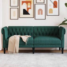 Chesterfield Sofa Dark Green 100% polyester, plywood, s...