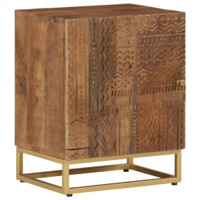 Bedside Cabinet Natural Mango Wood Solid Mango Wood and...