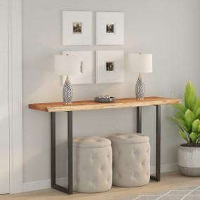 Table Top Natural Solid acacia wood 63x15.7x1.0 in Dura...
