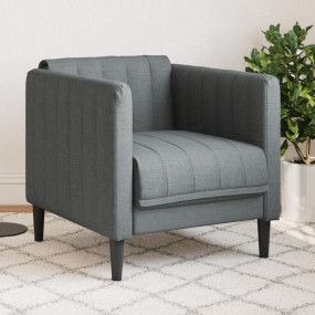 Sofa Chair Dark Gray Polyester Single Armchair Rectangu...